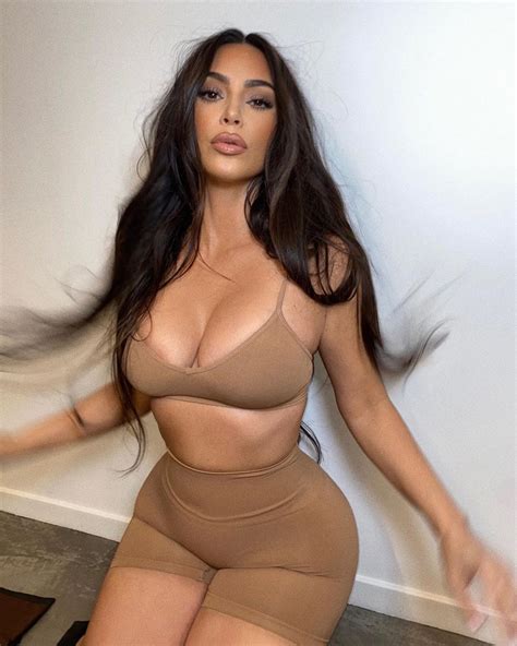 kim kardashian shows off her curves in new skims butter collection bra and underwear the us sun