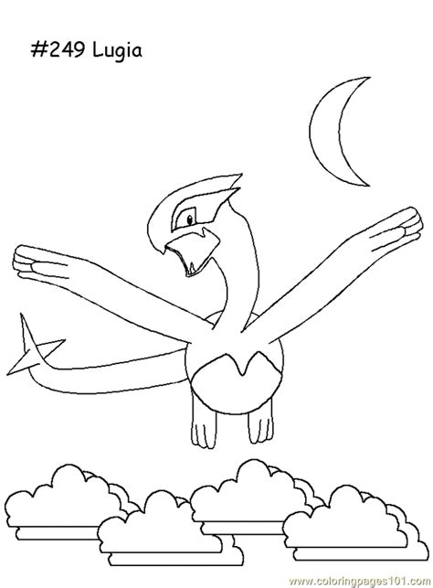 Coloring Pages Lugia (Cartoons > Pokemon) - free printable coloring