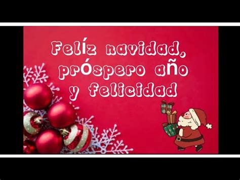 Felíz Navidad Próspero año y Felicidad Letra Cover YouTube