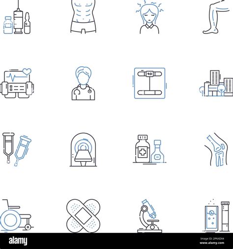 Physicians Office Line Icons Collection Appointment Waiting Room