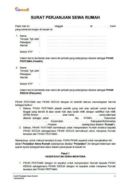 Itulah contoh surat perjanjian kontrak kerja karyawan swasta. Contoh Surat Perjanjian Sewa Rumah Kontrakan (Pdf / Doc) | Lamudi