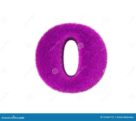 Pink Hairy Alphabet Isolated On White Letter O Fashion Concept 3d