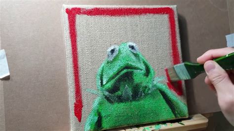 Kermit The Frog Abstract Acrylic Painting Good Vibes Art65 Youtube