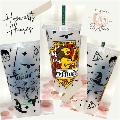 Hogwarts Starbucks Cup Gryffindor Hufflepuff Ravenclaw Etsy