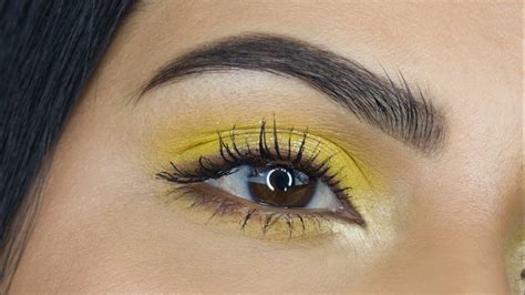 Soft Yellow Eye Makeup Tutorial Easy For Beginners Yellow Makeup
