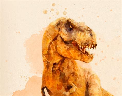 24 Watercolor Dinosaur Posters Jurassic World Art Dinosaur Etsy
