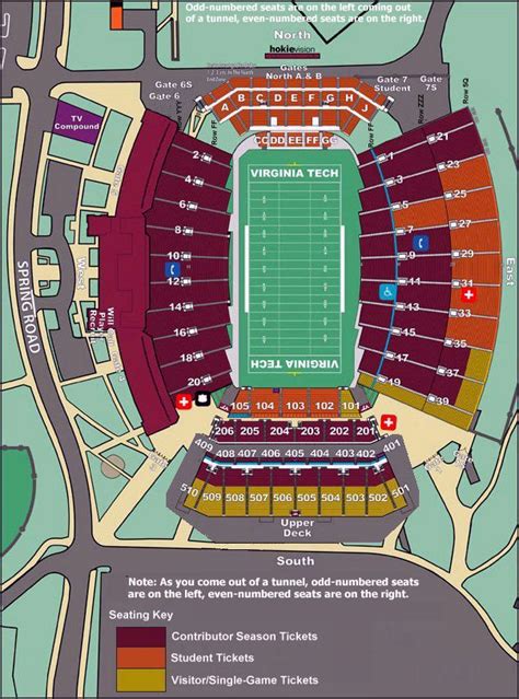 Virginia Tech Lane Stadium Seating Chart