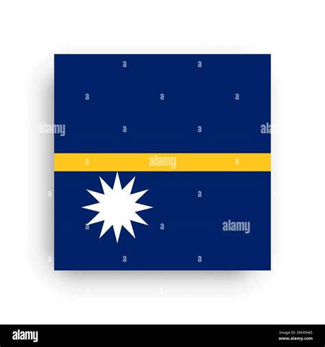 Square Vector Flag Of Nauru Stock Vector Image And Art Alamy
