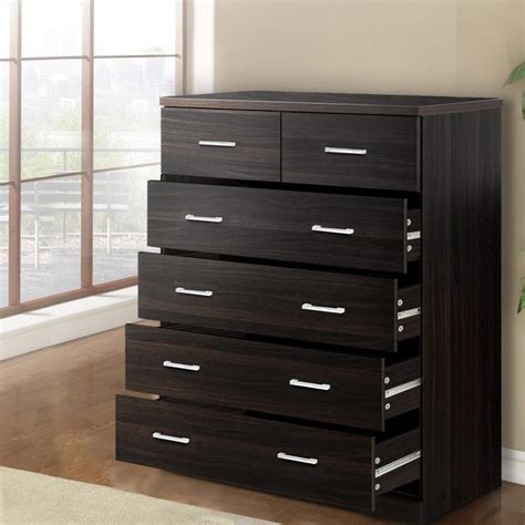 Artiss Tallboy 6 Chest Of Drawers Dresser Storage Cabinet Bedroom Table