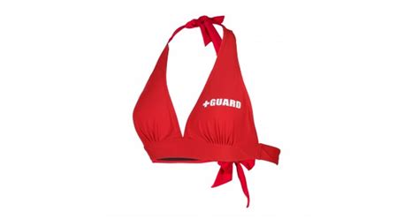 Lifeguard Tie Halter Swimsuit Top Lycra