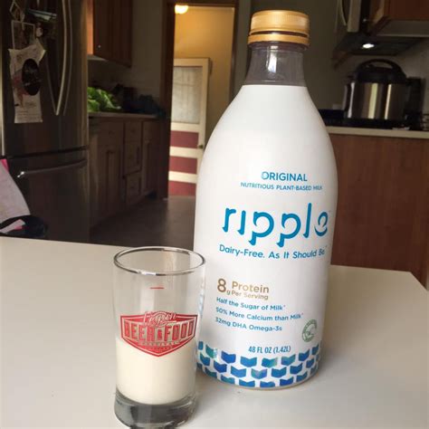 Ripple chocolate milk nutrition label. mymilk