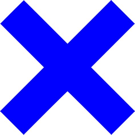 Blue X Mark Icon Free Blue X Mark Icons