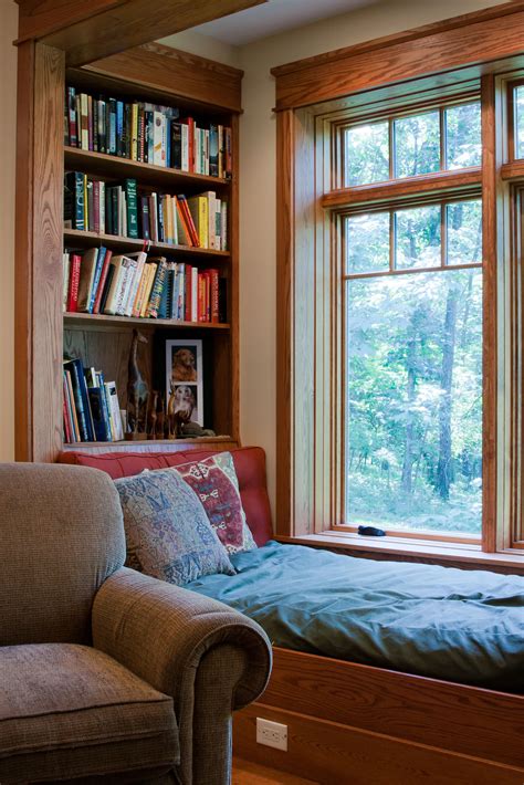 Built In Bookshelf And Window Seat For Reading Bookshelves Built In
