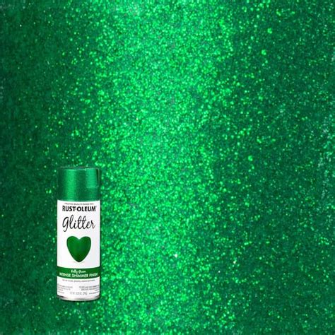 Rust Oleum Specialty 1025 Oz Kelly Green Glitter Spray Paint 342612