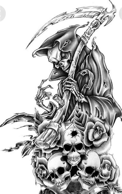 Evil Grim Reaper Tattoo Drawing Best Tattoo Ideas