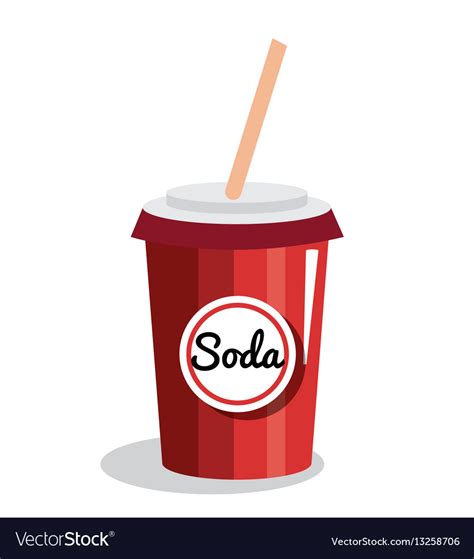 Soda Glass Drink Icon Royalty Free Vector Image