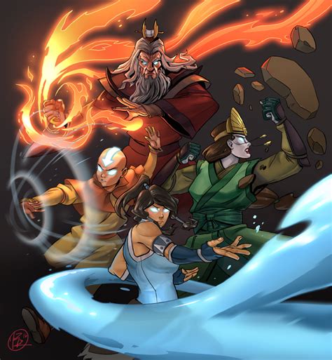 The Magnificent Four By Slumberus Avatar Aang Avatar Legend Of Aang