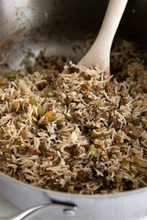 Easy Dirty Rice Recipe Cajun Rice The Forked Spoon