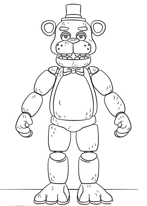 Five Night At Freddy Toy Version Free Colouring Pages