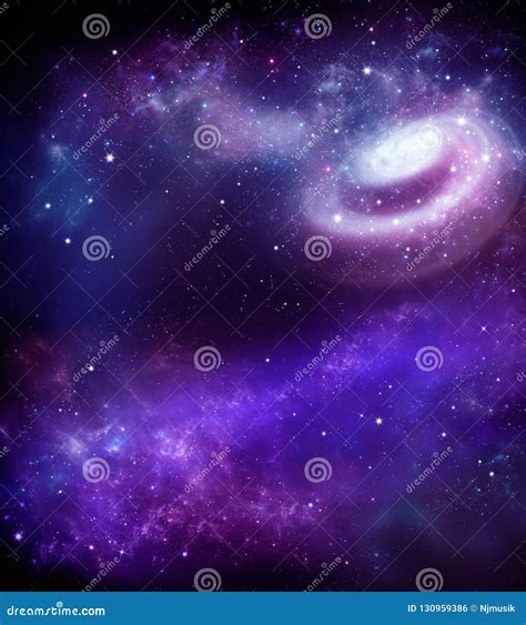 Beautiful Starry Sky Galactic Nebula Space Background Stock Photo