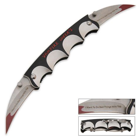 Only vanilla.► my udisen channel. Vampire Love Fang Banger Folder - Double Blade Knife ...