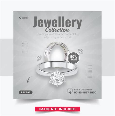 Premium Vector Jewelry Social Media Post Design Or Web Banner Design