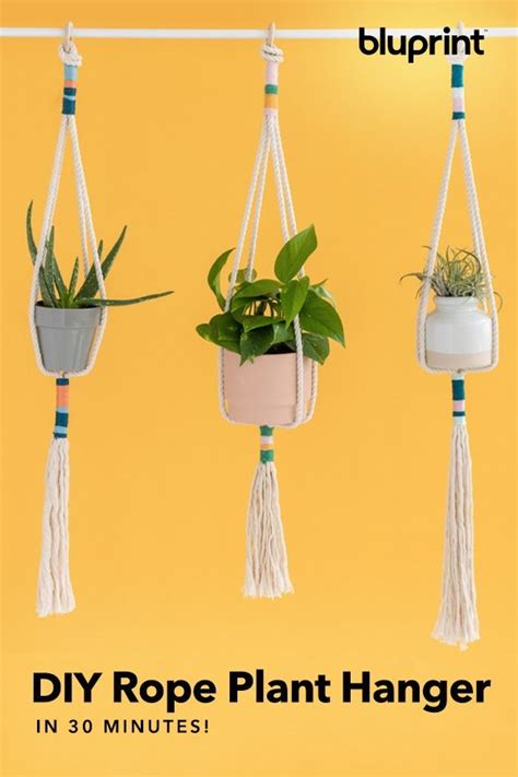 This project can be adjusted to fit any planter. Make a Knotted Rope Plant Hanger in 30 Minutes or Less ...