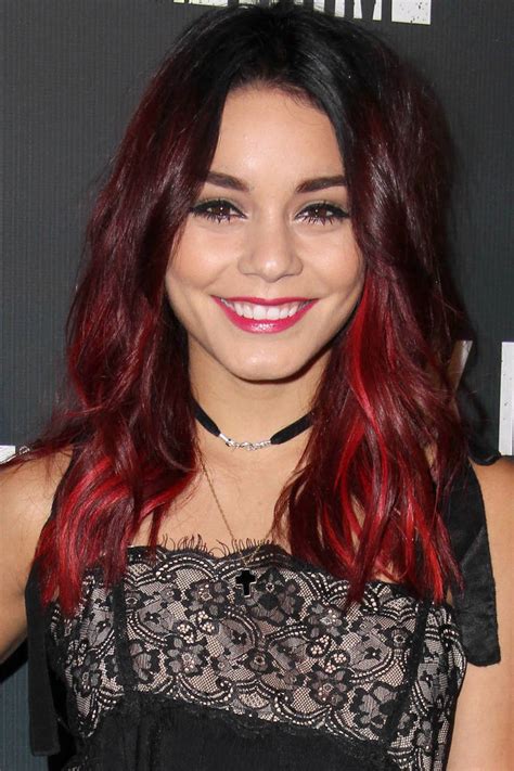 From light or dark brown to blonde, red, caramel, ombre, platinum, copper and burgundy, there are many black. Vanessa hudgens red highlights