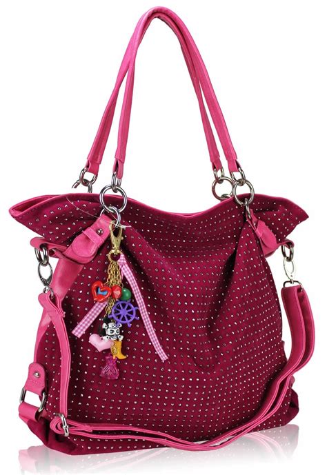 Wholesale Red Diamante Tote Shoulder Handbag