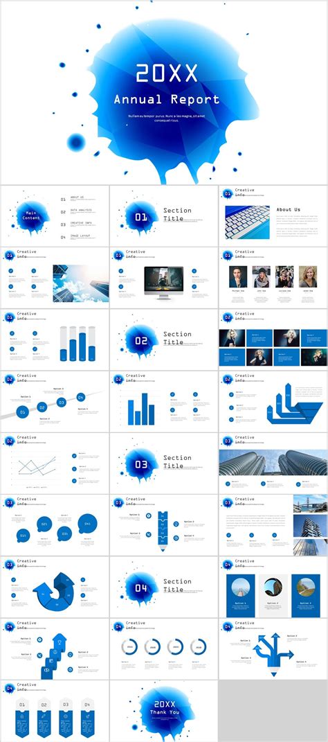27+ Blue Creative infographics annual PowerPoint Templa on Behance #