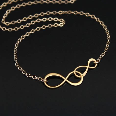 mother and daughter infinity necklace double infinity necklace gold infinity necklace love