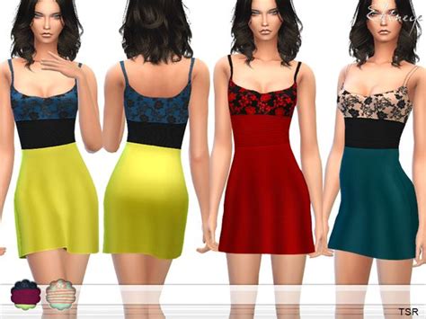 Sims 4 Ccs The Best Clothing By Ekinege Panel Kleid Kleider Tuch