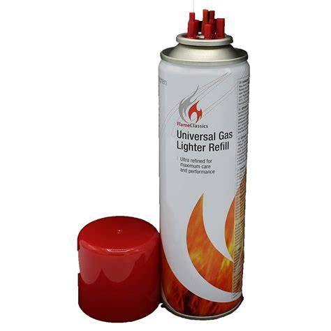 Universal Butane Gas Lighter Refill Spray 250ml Refills Lighters Valve ...
