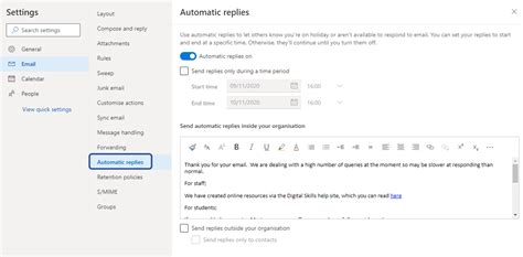 How To Set Automatic Replies In Outlook Web Version Free Nude