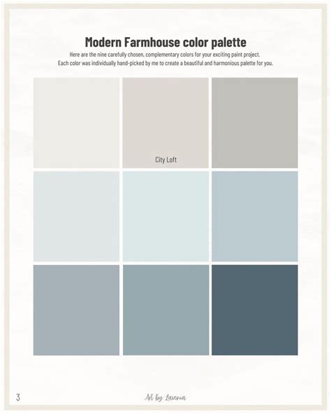 Sherwin Williams Modern Farmhouse Paint Color Palette With Etsy