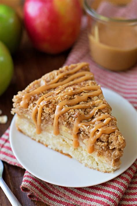 Apple Crumb Coffee Cake Caramel Drizzle Life Made Simple Bakes