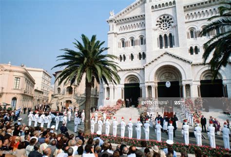 The Scene Outside The Cathedral During The Funeral Of Princess Grace
