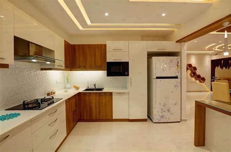 Modular kitchens in modern interior designs provide ample space and opportunities for perfectly functional kitchen right from storage, utilization to style element. Luxury Modular Kitchens Interior Design by Pradeep Kumar # ...