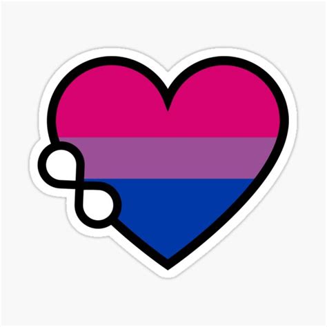 Infinity Heart Bisexual Sticker By Throuplescorner Redbubble