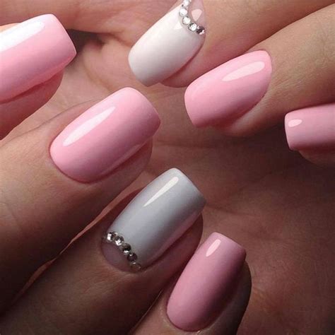 42 Sweet Pink And White Nail Design Ideas Styles Art Pink Nail