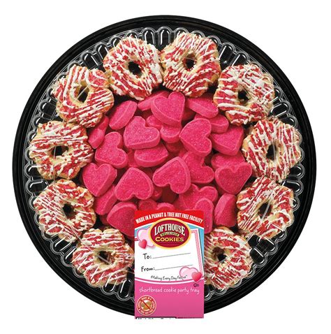 valentine shortbread cookie party tray lofthouse cookies tree nut free holiday cookies