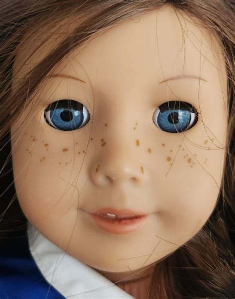 rare retired 18 in american girl 2017 doll with freckles and blue eyes ebay