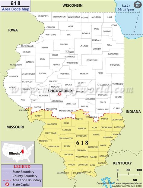 618 Area Code Map Where Is 618 Area Code In Illinois
