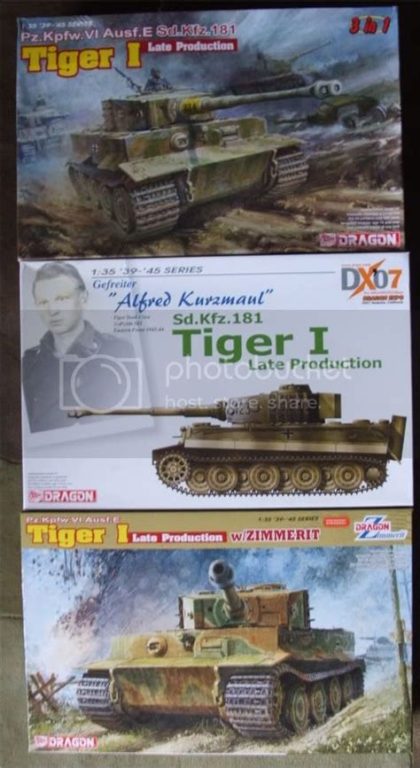 Dragon 6383 135 PzkpfwⅥ Ausfe Tiger I Late Production Wzimmerit