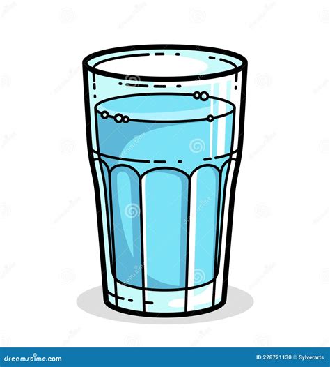 Glass Of Water Vector Illustration Isolated On White Stock Vector Illustration Of Health