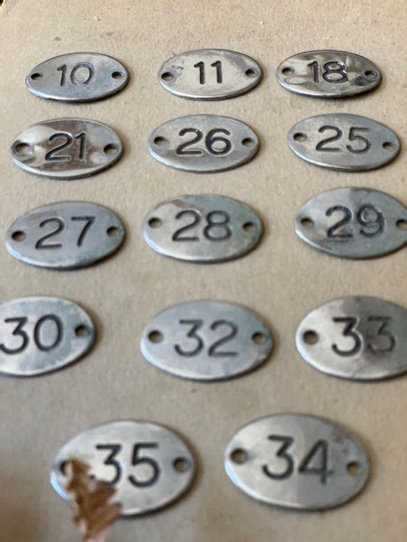 Vintage Metal Locker Number Number Discs Ivy Joan Home