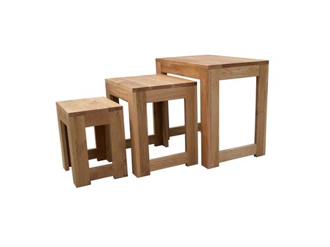 Round oak coffee tables & nesting tables. Solid Oak Nest of Tables | Table, Coffee table