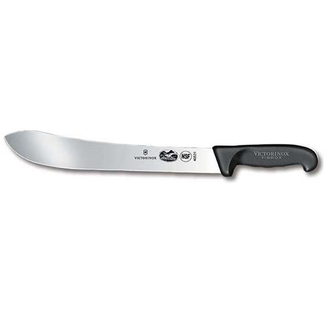 Victorinox Cutlery 12 Inch Straight Butcher Knife Black Fibrox Handle