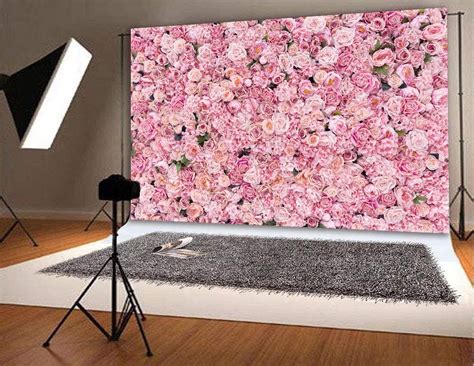 Buy Binqoo 8x6ft Pink Flowers Backdrops Pink Rose Wall Background Girls Birthday Party Weeding