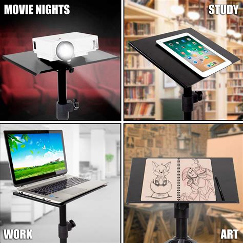 Mount It Tripod Projector Stand Adjustable Dj Laptop Stand With
